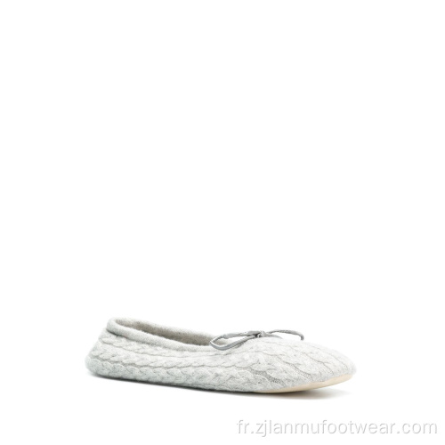 Slippers de chaussettes en tricot en cachemire en laine